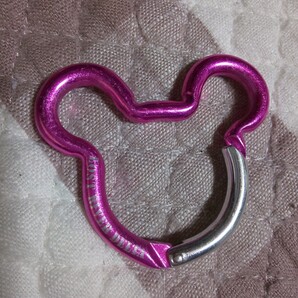 使用済★ミッキーマウス カラビナ ピンク 東京ディズニーシー LOST RIVER DELTA*東京ディズニーリゾート Mickey Mouse グッズ キーホルダー