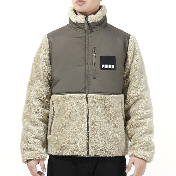 美品 PUMA プーマ 21AW ハイブリッド シェルパジャケット ボアフリース M 846325-42