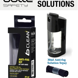 未使用 Bolle Safety ボレー B-Clean B200 ANTI-FOG KIT Bクリーン アンチフォグ 曇り止めスプレー&レンズクロス キット 30ml
