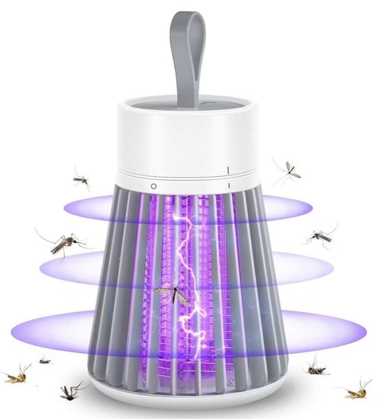 電撃殺虫器 電気蚊取り器 UV光源誘引式 コバエ取り 無音 蚊 虫 キャンプ