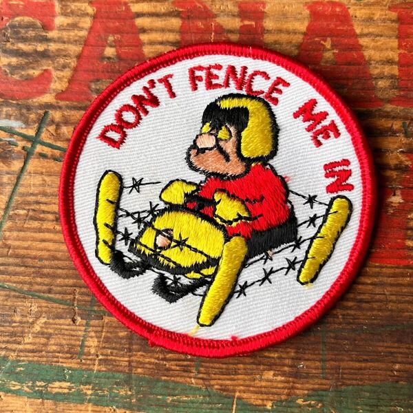 【USA vintage】ワッペン DON’T FENCE ME IN 70年代 アメリカ ビンテージ
