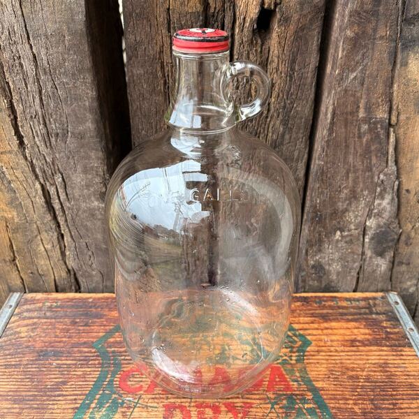【USA vintage】A&W ONE GALLON Clear Glass Jug 1ガロン ビアジャグ ビール 瓶 ガラスボトル アメリカ ビンテージ