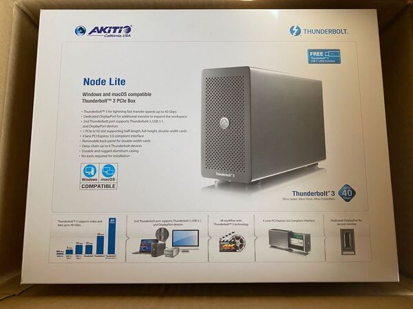 AKiTiO Node Lite Thunderbolt3 PCI Express 外付け拡張ボックス DisplayPort搭載