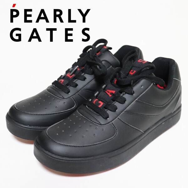 《PEARLY GATES パーリーゲイツ》新品 定価35,200円 レンチ付 ソフトスパイク メゾンロゴ柄ゴルフシューズ 26cm S1668