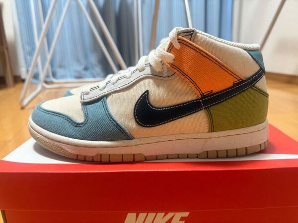 送料無料 中古美品 Nike Dunk Mid Pale Ivory ナイキ ダンク ミッド メンズスニーカー26cm 国内正規品 珍しいダンクミッドです。