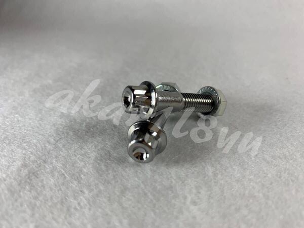 新品)ピアスボルト M7×32mm クロームメッキ ナット付 40本【リバレル/フッツーラ/MAE/ペガソ/OZ/AIR/エアサス/スタンスネーション