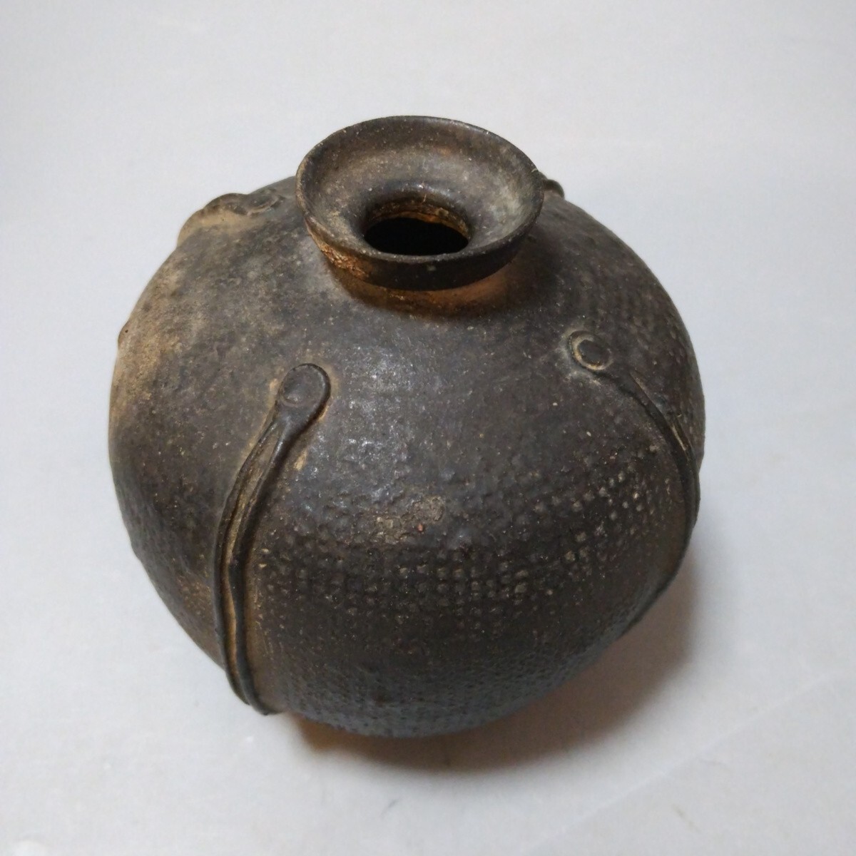 c1107 時代物の発掘品 古墳時代 須恵器 小壺 土器 - 土器