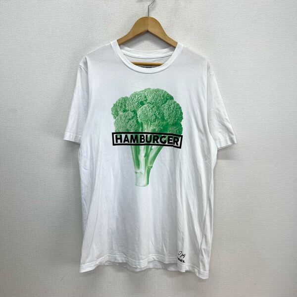 DIESEL ディーゼル Hamburger Tee ハンバーガー 半袖Tシャツ ブロッコリー プリント M 10125072