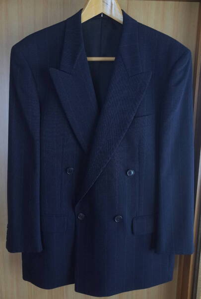 ダブルスーツ セットアップ ポール・スミス Paul Smith ネイビー ストライプ Mサイズ 美品
