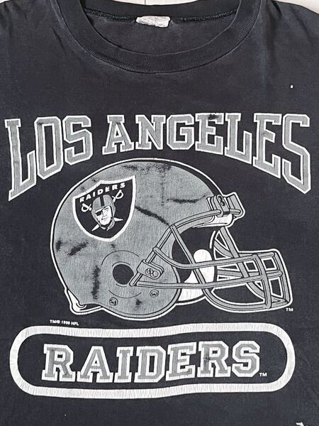 ナイスフェード 90s RAIDERS NFL tシャツ コットン100 USA製 ビンテージ リバースウィーブ バンドtシャツ 映画tシャツ チャックテイラー