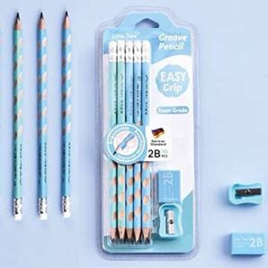 【Little Tree Groove Pencil2B 10本セット】鉛筆削り 鉛筆 キッズ 小学校 幼児 書き方 練習 お絵描き 文字 ひらがな セット 硬筆