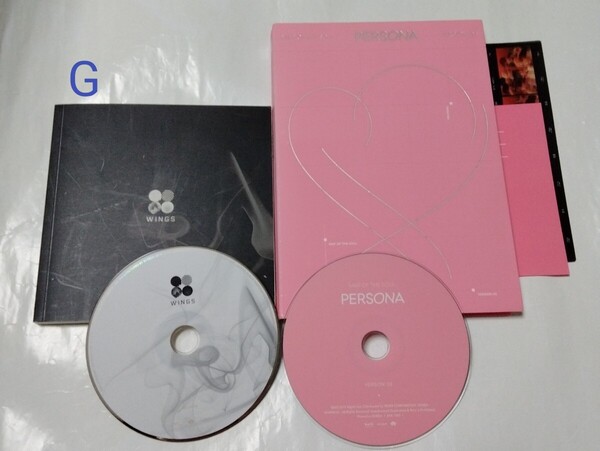 送料込み BTS CD 2個セット 2集 ☆WINGS☆ G盤 15曲 & ☆PERSONA☆ 7曲 韓国盤 防弾少年団 バンタン K-POP