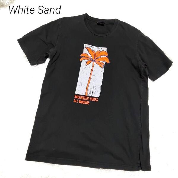 37 White Sand ホワイトサンド メンズ Tシャツ 半袖 ヤシの木 綿