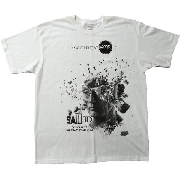 ソウ ザ・ファイナル 3D Tシャツ XLサイズ 白 プロモT ムービーT 映画T スプラッター 2010 anvil