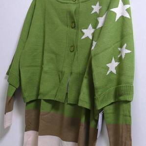 (MTO) レディース トップス arbre インナー アウター セット服 若草色 緑 Mサイズ 女性 婦人服 ~関西ファッション連合~