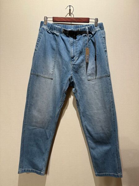 ★ グラミチ GRAMICCI デニムパンツ ストレッチデニムNN-パンツクロップド sizeL ユーズド加工 GMP5-SJP05 新品未使タグ付