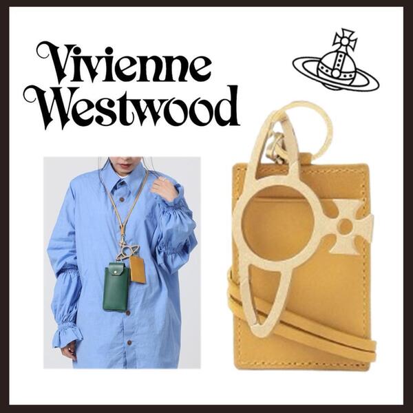 ○★新品未使用 Vivienne Westwood オーブクリップ パスケース イエロー(ヴィヴィアンウエストウッド)★○