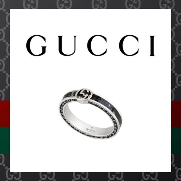 ○★新品 未使用 Gucci インターロッキングG シルバーリング スリムリング 22号(グッチ)○●