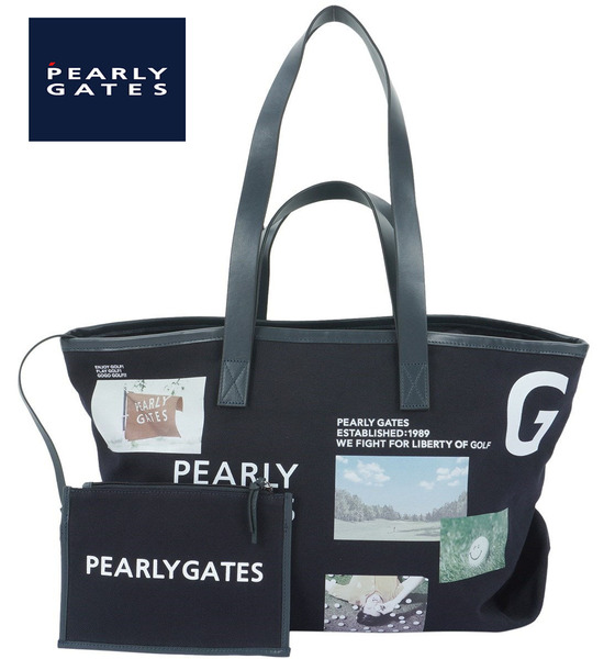 ○★新品未使用 PEARLY GATES(パーリーゲイツ) ロッカーバッグ (フォトプリント) ネイビー★○