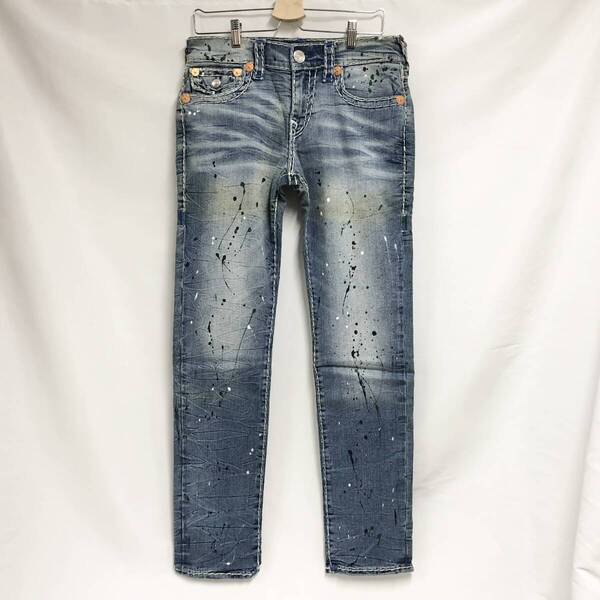 ○★新品未使用 TRUE RELIGION(トゥルーレリジョン) ROCCO VINTAGE SUPER TFLP 32IN 30 ブルー系★○