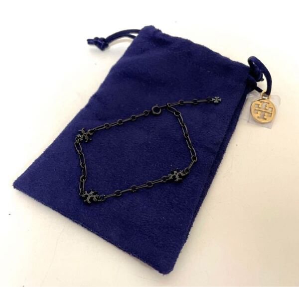 TORY BURCH トリーバーチ ロゴ ブレスレット ブラック 美品