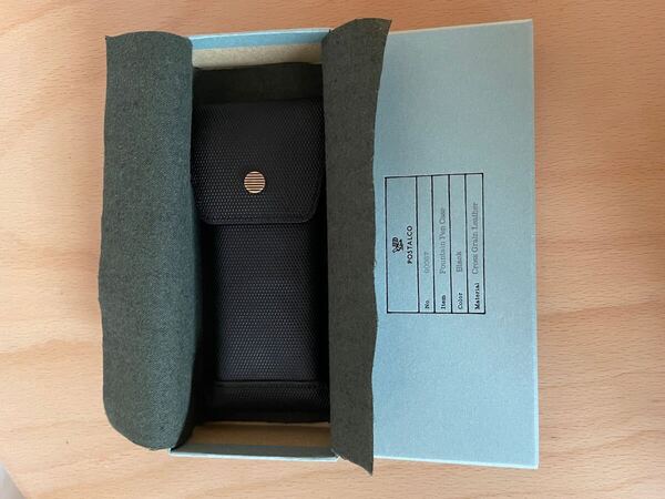 POSTALCO Fountain Pen case クロスグレインレザー ブラック ポスタルコ 黒 万年筆