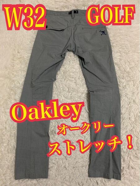 Oakley オークリー GOLF ストレッチパンツ ゴルフウエア スポーツ 刺繍ロゴ スカル W32