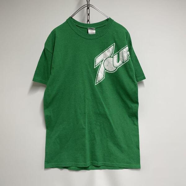 7up セブンアップ ジュース 半袖Tシャツ グリーン メンズM