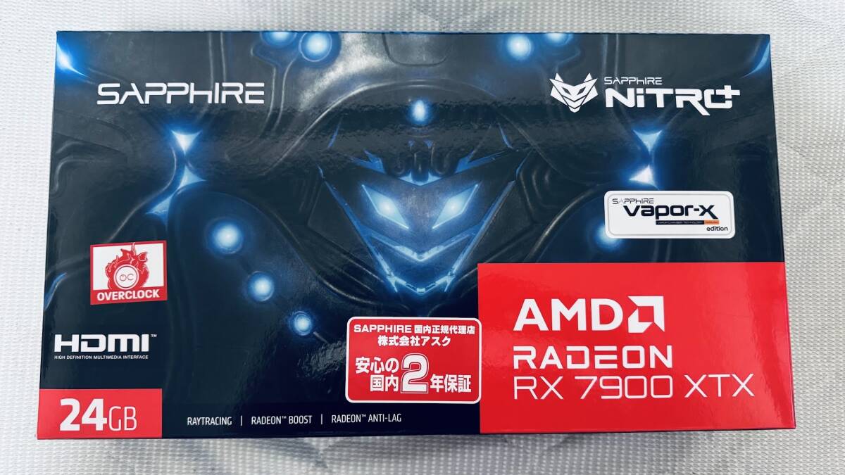 新古品NITRO+ Radeon 7900XTX 保証期間13ヶ月残り（書類付） Sapphire 〔中古〕Radeon RX7900 XTX NITRO+ AMD Radeon RX 7900