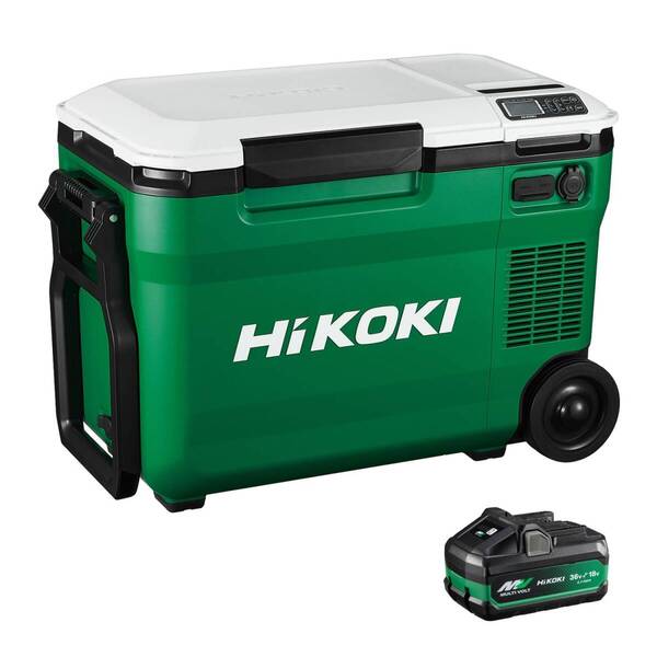 【AJ】HiKOKI UL18DBA(WMZ) コードレス冷温庫 容量25L 車載冷蔵庫 3電源対応 アグレッシブグリーン 0413-B0BTLTMCYN-55000-92800 ★