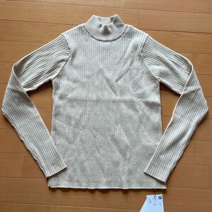 moment+☆ボトルネックワイドリブニット プルオーバーハイネックニット♪レディースM☆新品
