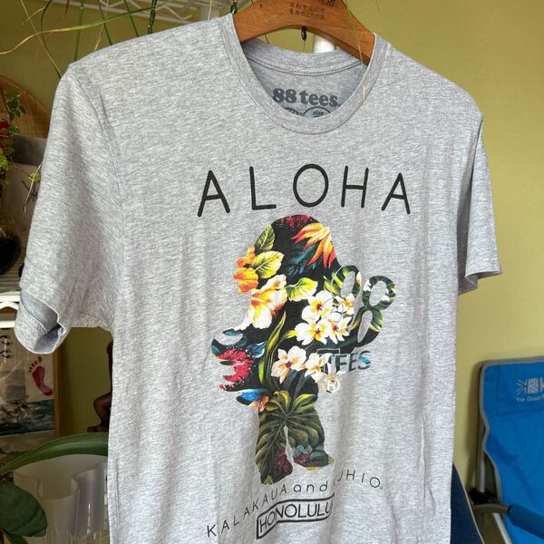 ハワイ 88tees プリントTシャツ グレー S