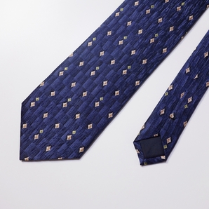 ジョバンニサント GIOVANNI SANTO 総柄シルクネクタイ メンズ クラシック 古着 ネイビー LQ84