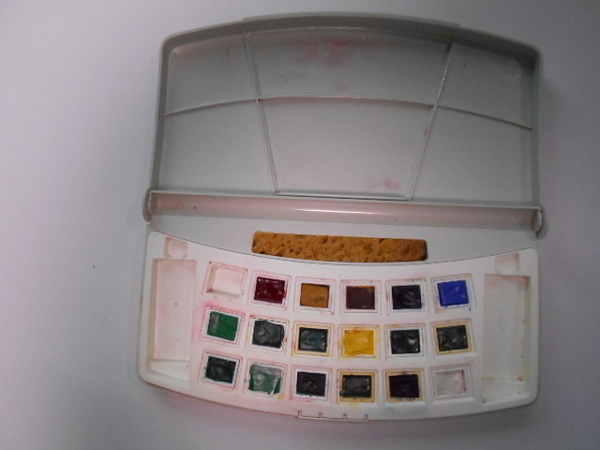 ヴァンゴッホ 固形透明水彩 絵具 17色 プラスチックケース入り
