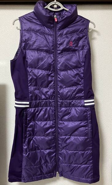 マンシングウエア Munsingwear レディース ゴルフ ダウン ベスト ワンピース アウター ベスト MGWMJJ03 パープル ゴルフウェア