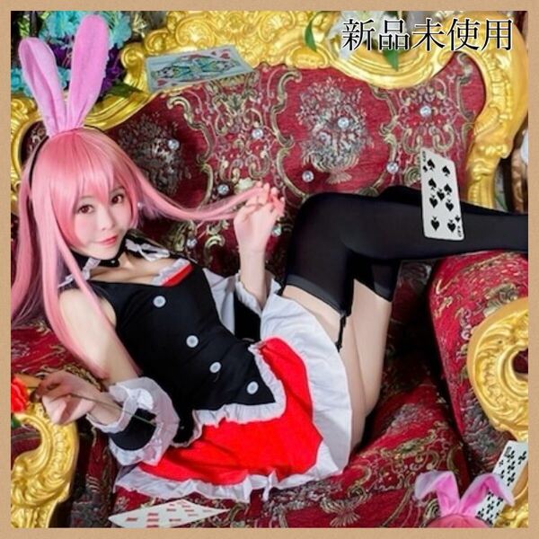 新品未使用 コスプレ衣装 不思議の国のアリス ハロウィン 衣装 仮装 バニー 美少女 かわいい バニーガール