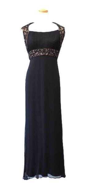 TADASHI SHOJI タダシショージ BLACK & BEIGE ロングフォーマルドレス 「10 」/ 11-13号程度