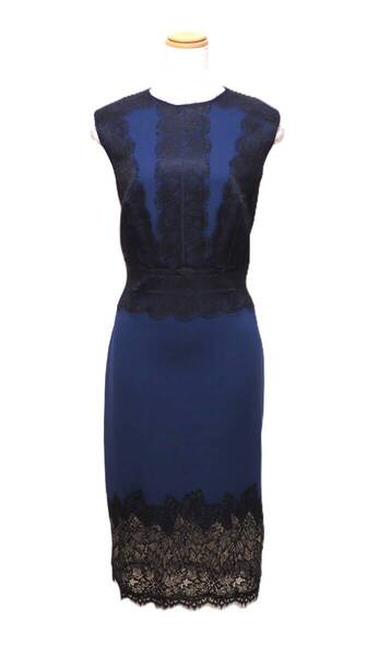 TADASHI SHOJI タダシショージ NAVY & BLACK ワンピース 「10 」/ 13号程度