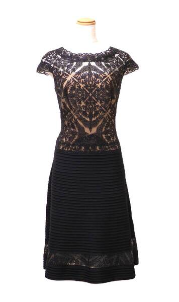 TADASHI SHOJI タダシショージ BLACK & BEIGE ワンピース 「4 」/ 9号程度