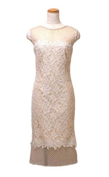 TADASHI SHOJI タダシショージ IVORY & BEIGE ワンピース 「4 」/ 9号程度