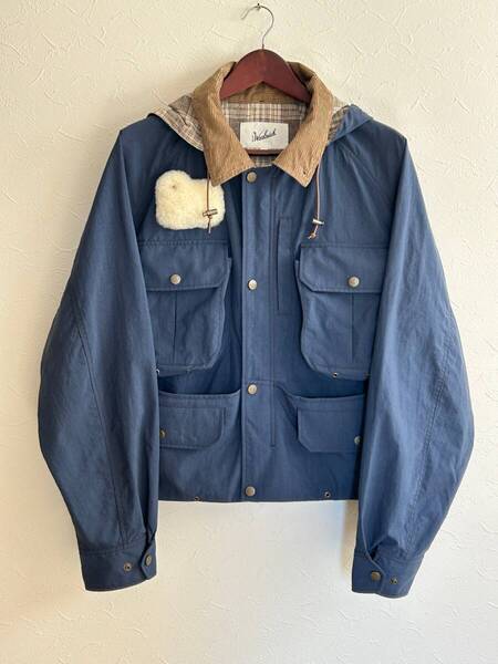 【新品】WOOLRICH FISHING JACKET フィッシングジャケット アウトドア アメカジ 完売 ヴィンテージ バブアー NAVY L 多ポケット 流行