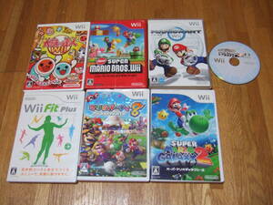 【ジャンク】wii 太鼓の達人 マリオブラザーズ マリオカート マリオパーティ8 スーパーマリオギャラクシー2 街へ行こうよどうぶつの森