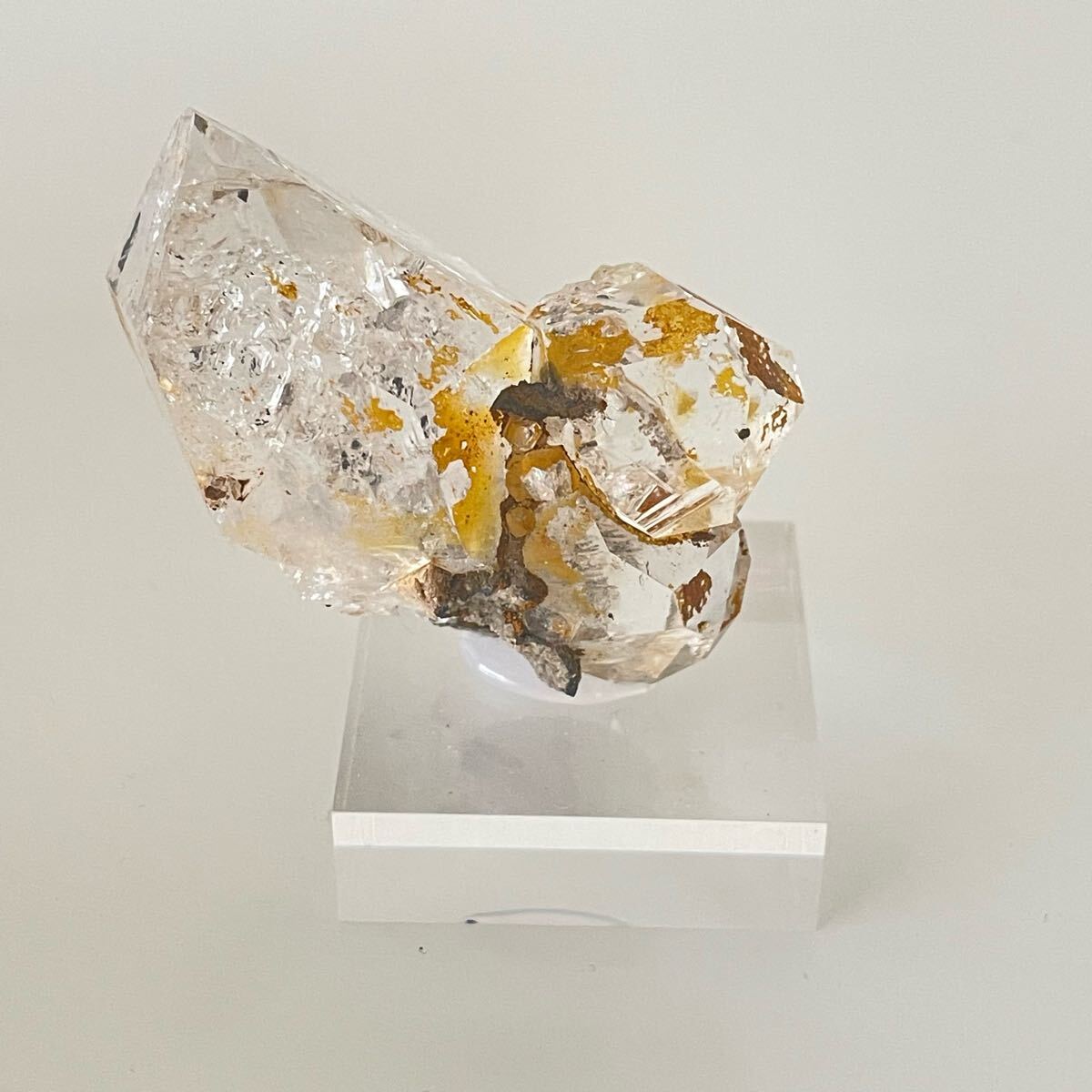 でい ハーキマーダイヤモンド 鉱物標本 クォーツ 結晶 標本 両剣水晶