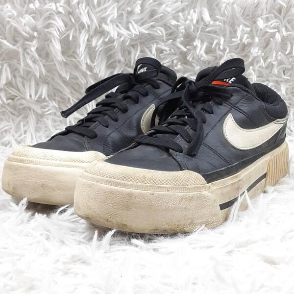 美品 24.5㎝◎NIKE COURT LEGACY LIFT スニーカー 黒