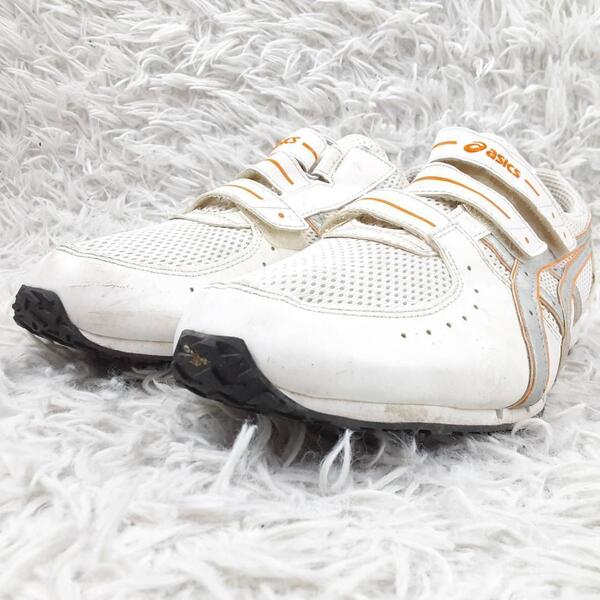 美品 28㎝◎asics アシックス 消防操法用靴 ポンプ操法安全靴 ホワイト
