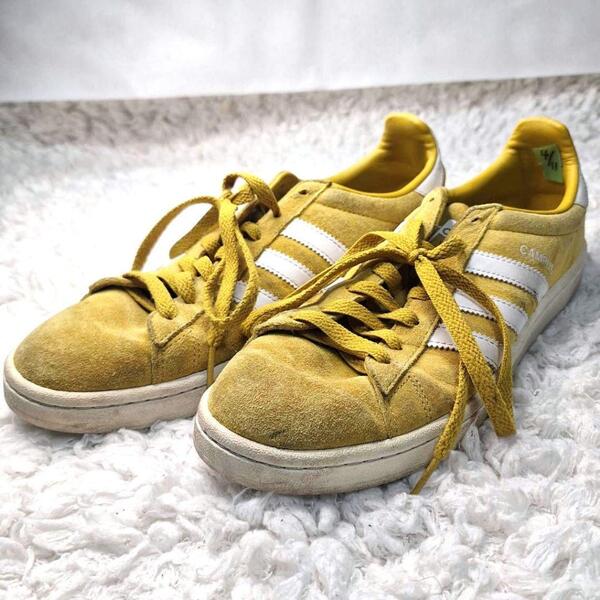 美品27cm◎adidas CAMPUS キャンパス スウェード スニーカー 黄