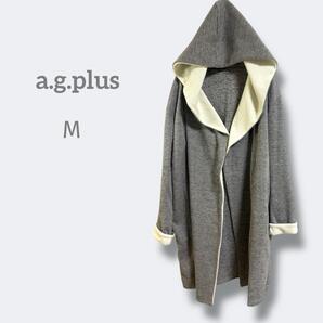 3075エージープラス【M】フーデッド トッパー レーヨン 洗える バイカラー