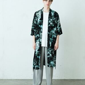 Lui’s アーティスティックフラワーガウン 総柄 ロング 羽織 Fサイズ 美品 Lui’s Artistic Flower Gown Allover Pattern Long Robe F Size