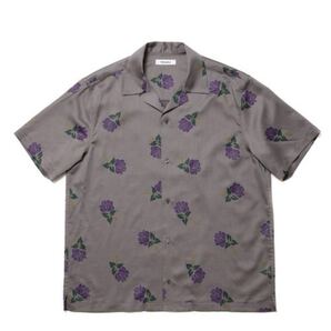 ROTTWEILER ローズ柄 半袖シャツ 日本製 コットン×リヨセル Lサイズ Rose Pattern S/S Shirt Made in Japan Cotton Lyocell L