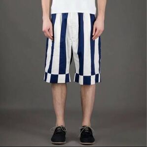 Acne Studios ワイドストライプショーツ メンズ ブルー トルコ製 コットン100% Wide Stripe Shorts Men’s Blue Made in Turkey